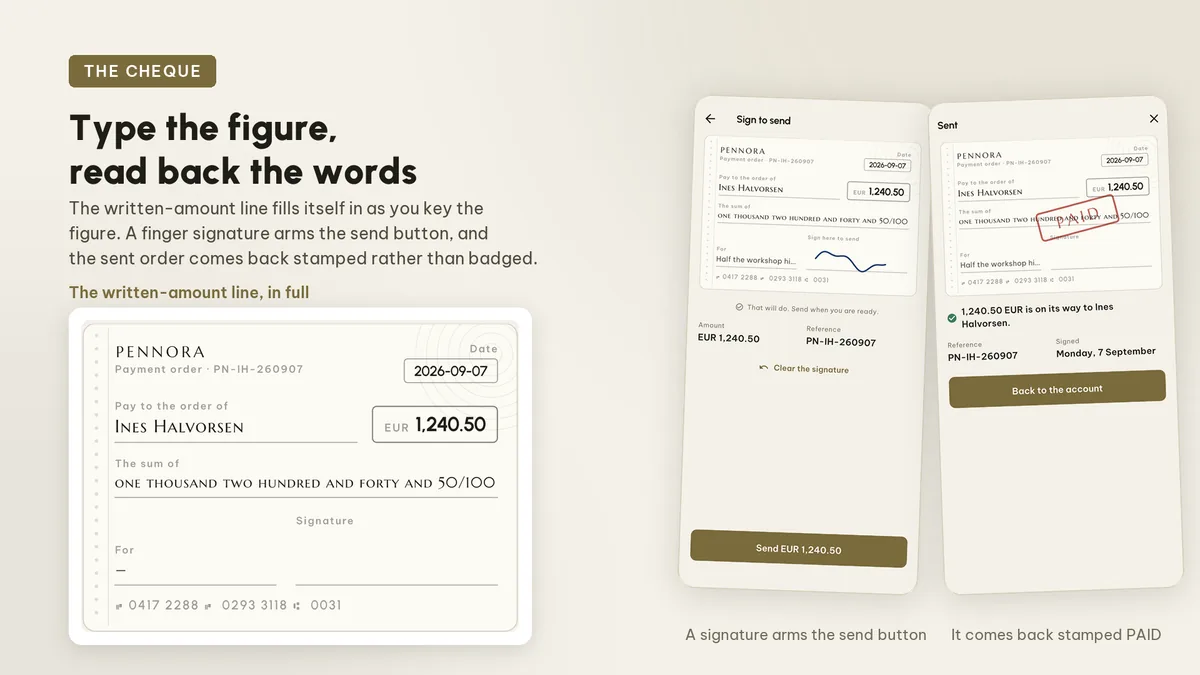 Cheque — Pennora