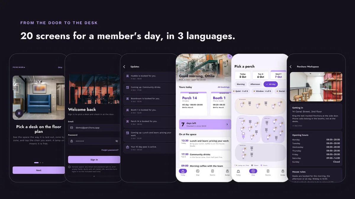 More screens — Perchora