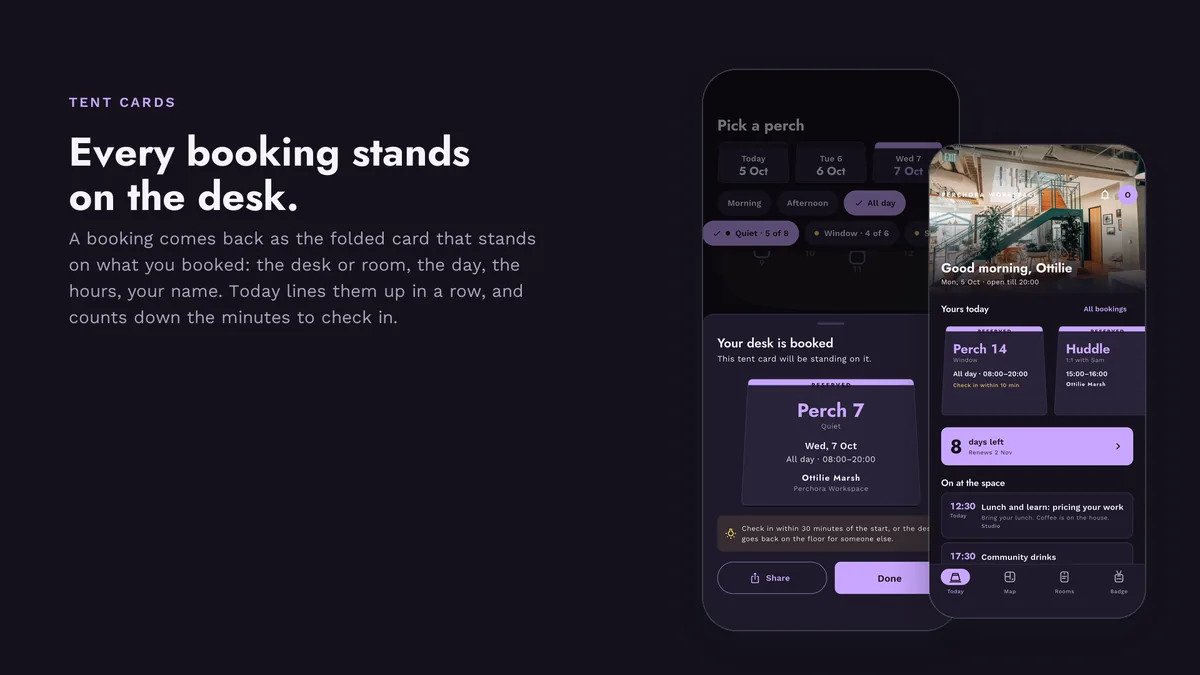 Tent cards — Perchora