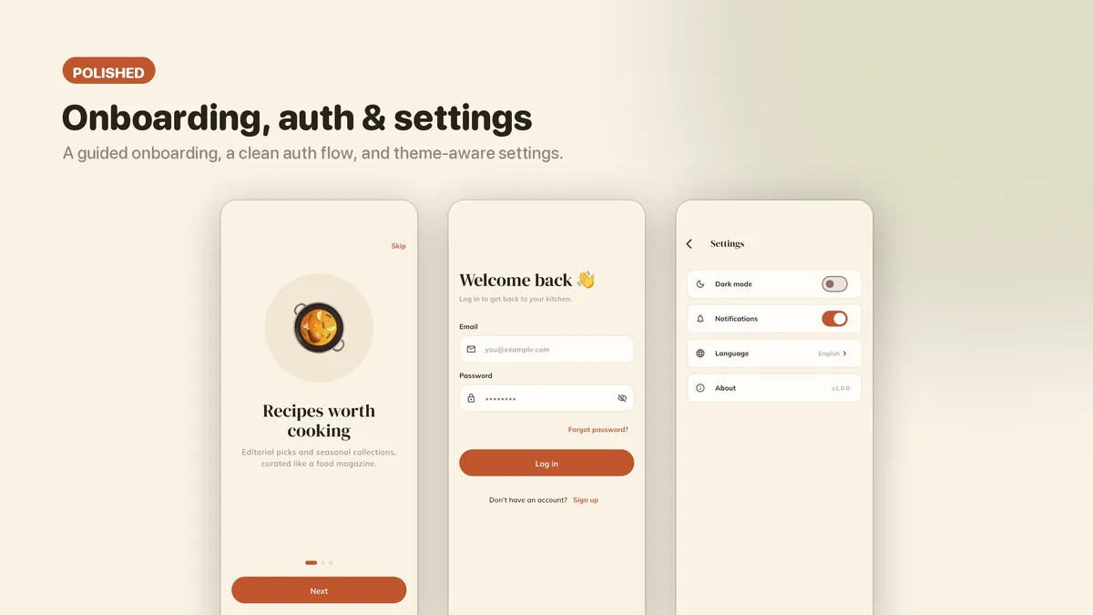 Onboarding and sign-in screens — Plattora